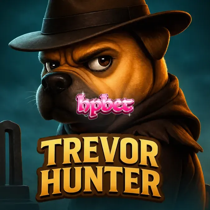 Ang bulldog explorer na si Trevor sa loob ng isang misteryosong graveyard setting sa slot game.